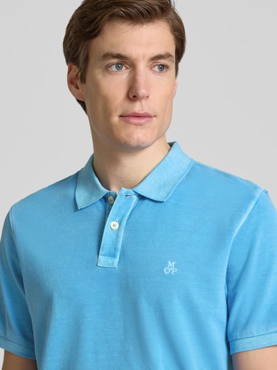 Marc O'Polo Regular Fit Poloshirt aus reiner Baumwolle mit Logo-Stitching Ocean 3