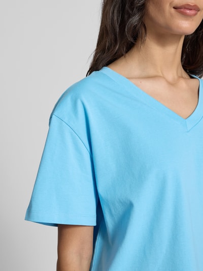 Tom Tailor Denim Boxy Fit T-Shirt aus reiner Baumwolle Hellblau 3