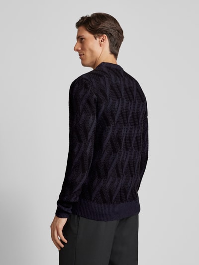 Casual Friday Strickpullover mit Strukturmuster Modell 'Karl' Marine 5