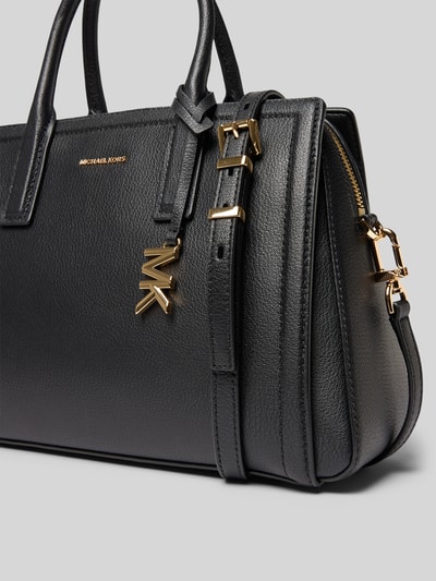 Productfoto, handtasche aus leer met labelapplicatie Model 'LAILA' van MICHAEL Michael Kors, zwart, ritssluiting, magneetsluiting, draagband, schouderband, Breedte maat 1: 34 cm, Lengte maat 1: 22 cm, Diepte maat 1: 12 cm, bandlengte schouderband maat 1: 33 cm