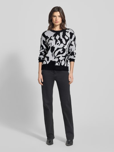 Vila Regular Fit Pullover in Strick-Optik Modell 'Beca' Black 1