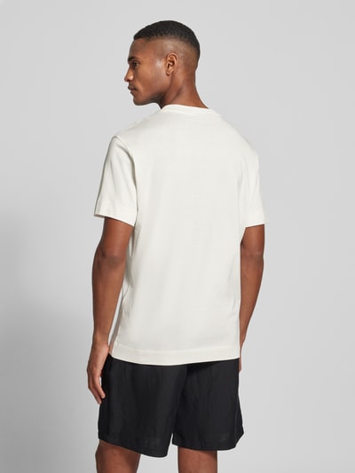 Emporio Armani T-Shirt mit Label-Stitching Offwhite 5