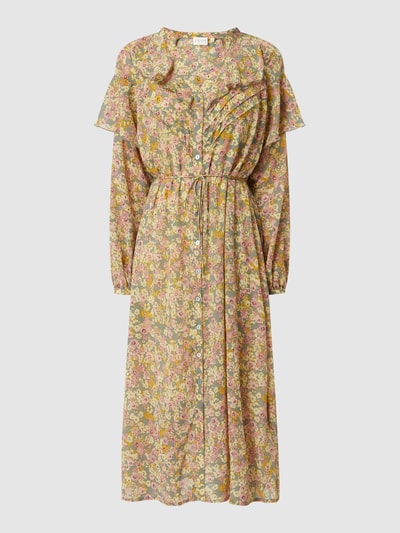 Atelier Reve Kleid aus Chiffon Model 'Jeanne' Pastellgelb 2