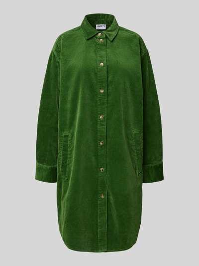 Jake*s Casual Knielange overhemdjurk van corduroy Grasgroen - 2