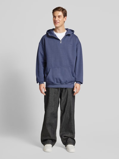 Pegador Oversized Hoodie mit Label-Stitching Hellblau 1