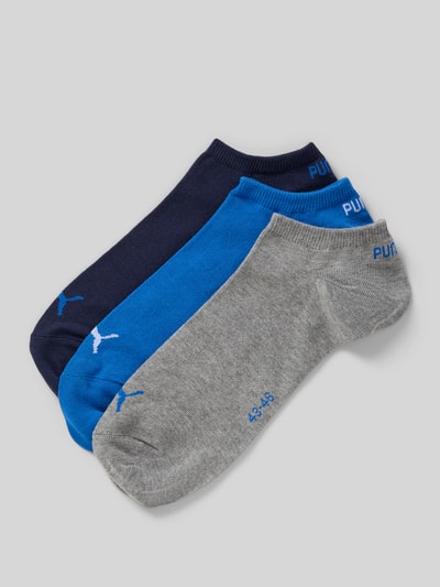 Produktfoto, Sneakersocken mit Logo im 3er-Pack van PUMA, Heren, katoenmix met stretch, nauwsluitende pasvorm, set van 3, logoprint.