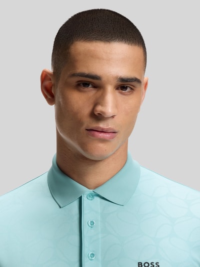 BOSS Green koszulka polo o kroju slim fit z wytłoczeniem emotikon piłki tenisowej model 'PL_TOC GAME1' Morski 3