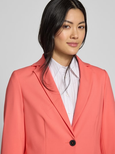 comma Regular Fit Blazer mit Reverskragen und Knopfverschluss Koralle 3