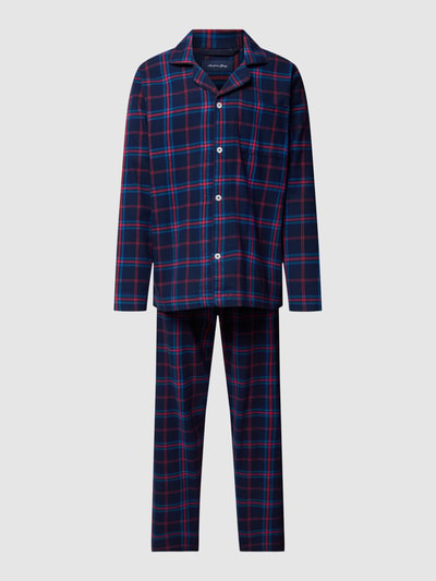 Christian Berg Men Pyjama mit Allover-Muster Marine 2