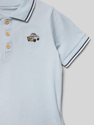 Name It Poloshirt mit gerippten Abschlüssen Modell 'NMMDAKAN' Bleu 2