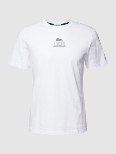 Lacoste T-Shirt mit Label-Print Weiss 2