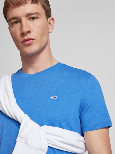 Tommy Jeans T-Shirt mit Label-Stitching Blau Melange 3