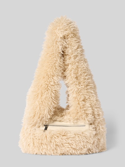 Marc Cain Handtas van imitatiebont met draagbanden Ecru - 2