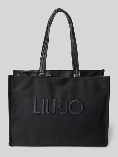 Liu Jo White Tote Bag mit Label-Detail Black 2