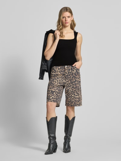 JJXX Top aus Viskose-Mix mit Karree-Ausschnitt Modell 'POSIE' Black 1