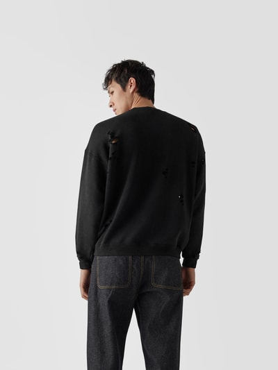 R13 Sweatshirt im Destroyed-Look Black 5