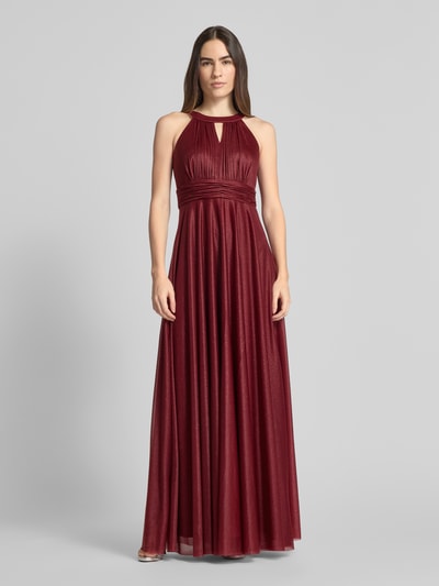 Jake*s Cocktail Abendkleid mit Raffungen Bordeaux 4