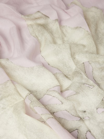 Marc O'Polo Sjaal met katoen en korte franjes Lila - 2