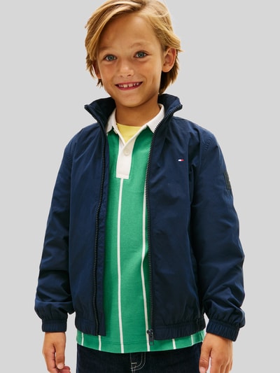 Tommy Hilfiger Kids kurtka z kapturem o kroju regular fit z zamkiem błyskawicznym Granatowy 4
