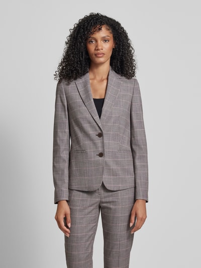 Jake*s Collection Blazer met strookzakken Prune - 4