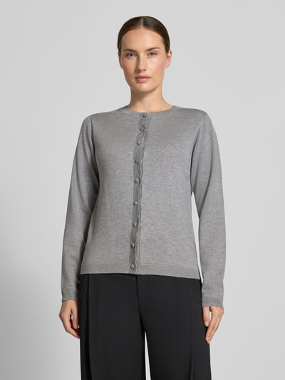 b.young Strickjacke aus Viskose-Mix Modell 'MORLA' Mittelgrau 4