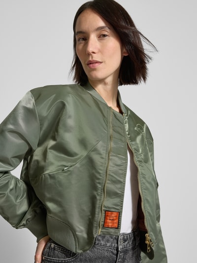 Original Bombers Bomberjacke mit Label-Stitching Khaki 3