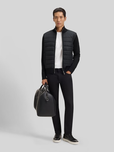 BOSS Regular Fit Sweatjacke mit gesteppter Vorderseite Modell 'HERNESTO' Black 1