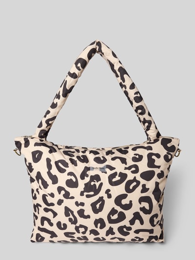 STUDIO NOOS Shopper mit Animal-Print Modell 'Holy Cow Puffy' Ecru 2