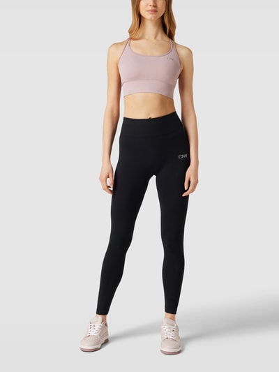 ICANIWILL Legging met labelprint, model 'Define' Zwart - 1