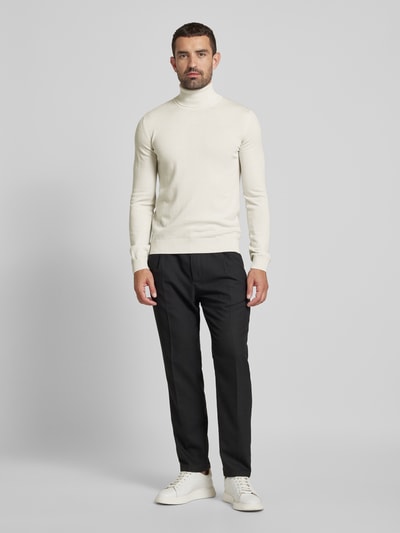 HUGO Wollpullover mit Rollkragen Modell 'San Thomas' Offwhite 1