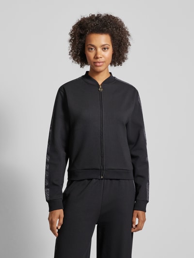 BOSS Sweatjacke mit Label-Details Modell 'Cosmo' Black 4