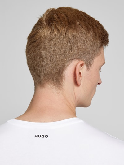 HUGO T-Shirt in unifarbenem Design Weiss 3