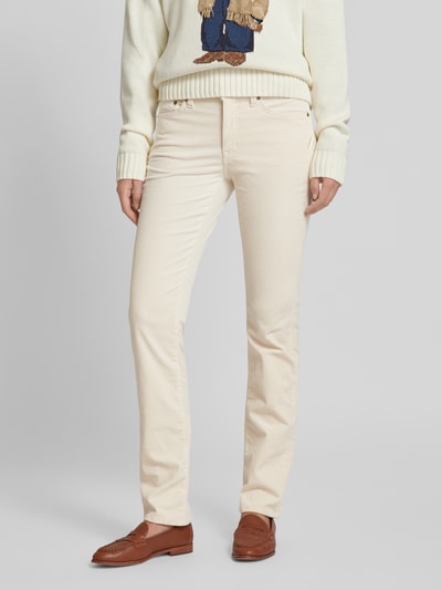 Lauren Ralph Lauren Straight leg corduroy broek in 5-pocketmodel Ecru - 4