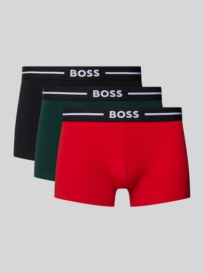 BOSS Boxershort met elastische band in een set van 3 stuks Zwart - 1