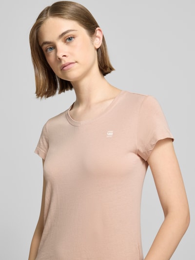 G-Star Raw Slim Fit T-Shirt mit Label-Stitching Modell 'Eyben' Hellrosa 3
