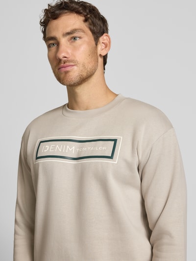 Tom Tailor Denim Regular fit sweatshirt van katoenmix Middengrijs - 3