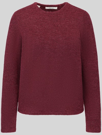 Produktfoto, weinroter Regular Fit Pullover aus Woll-Mix Modell 'LULU' von Selected, feine Struktur, Damen Pullover