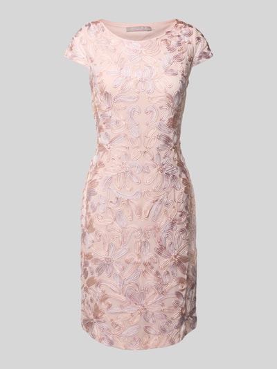 Christian Berg Cocktail Knielanges Cocktailkleid mit Allover-Stitchings Rose Melange 2