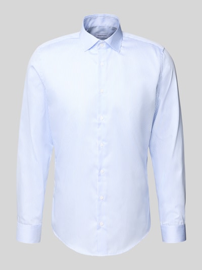 SEIDENSTICKER Koszula biznesowa o kroju slim fit z kołnierzykiem typu kent Błękitny 2