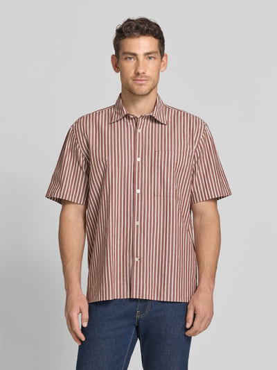 Selected Homme Relaxed Fit Freizeithemd aus reiner Baumwolle Modell 'STUART' Hellbraun 4