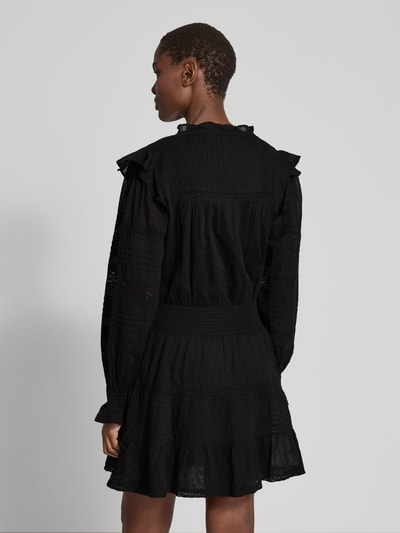 Neo Noir Minikleid mit V-Ausschnitt Modell 'Aran' Black 5