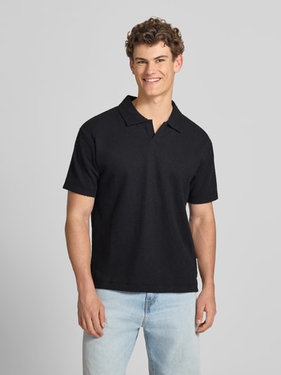 Marc O'Polo DENIM Relaxed Fit Poloshirt aus Baumwoll-Mix Black 4