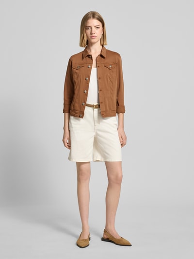 Soyaconcept Jeansjacke mit Pattentaschen Modell 'Erna' Hellbraun 1