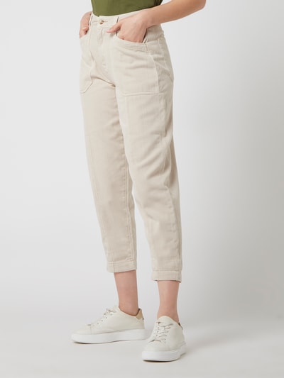 Tom Tailor Denim Cropped Barrel Mom Fit Jeans aus Baumwolle  Beige 4