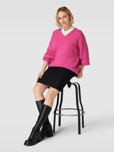 BOSS Strickpullover mit V-Ausschnitt Modell  