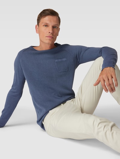 Colours & Sons Gebreide pullover met ronde hals, model 'GARMENT' Marineblauw - 3