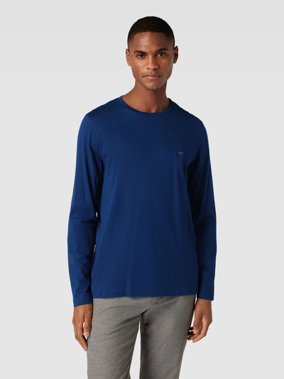 Fynch-Hatton Shirt met lange mouwen en logodetail Donkerblauw - 4