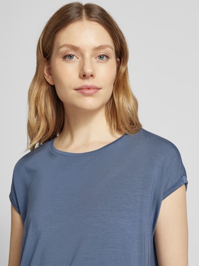 Vero Moda Regular Fit T-Shirt aus Lyocell-Mix Modell 'AVA' Rauchblau 3