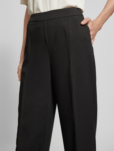 Vero Moda Straight fit stoffen broek met persplooien, model 'EVE' Zwart - 3