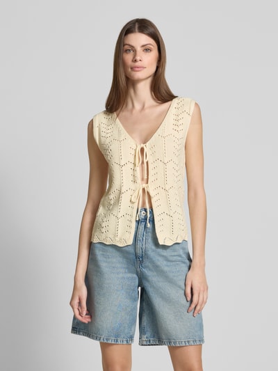 moves Gilet met vetersluiting, model 'Daphne' Offwhite - 4